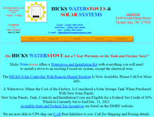 Tablet Screenshot of hickswaterstoves.com